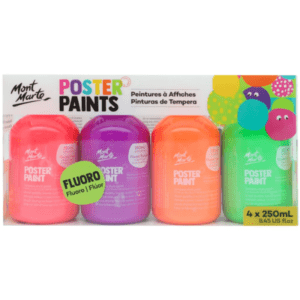 MM Poster Paint 250ml 4pc - Fluro