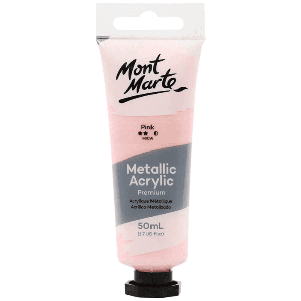 MM Premium Acrylic Paint Metallic 50ml - Pink