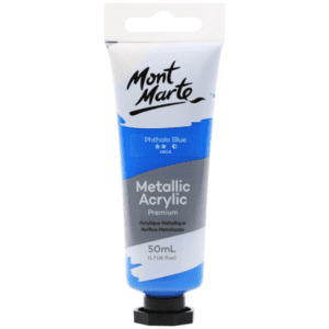 MM Premium Acrylic Paint Metallic 50ml - Phthalo Blue