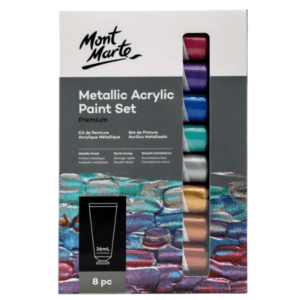 MM Premium Acrylic Metallic Paint Set 8pc x 36ml