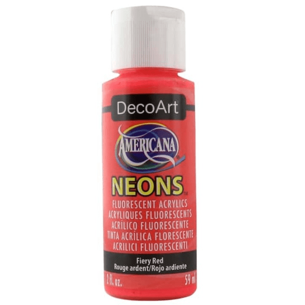 DA Americana Acrylic Paint Neon 59ml - Fiery Red