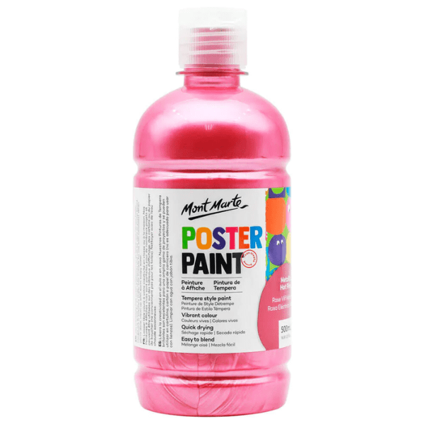 MM Poster Paint Metallic 500ml - Hot Pink