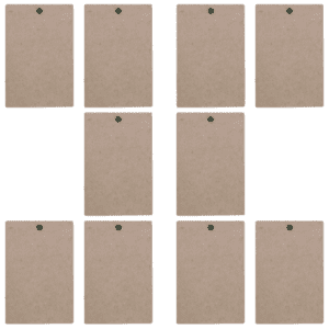 MDF Discs (Set of 10) - Rectangle 9.5cm Keyring Hole