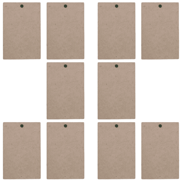 MDF Discs (Set of 10) - Rectangle 9.5cm Keyring Hole