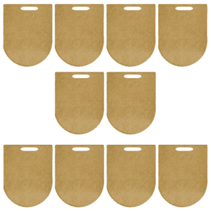 MDF Discs (Set of 10) - Arch Down 6.5cm Keyring Hole