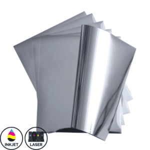 PET Self-adhesive Waterproof Printable Vinyl A4 (5 sheets) Inkjet & Laser - Silver Gloss