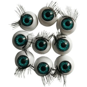 Craft Eyes with Eyelashes (15mm) 10pcs