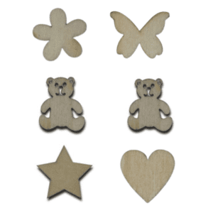 Wood Shapes - Assorted (2mm) 6pcs