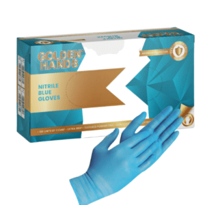 Golden Hands Nitrile Blue Gloves box of 100