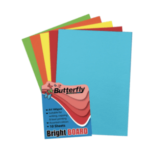 Butterfly Assorted Boards - A4 160gsm (10 Sheets) - Bright