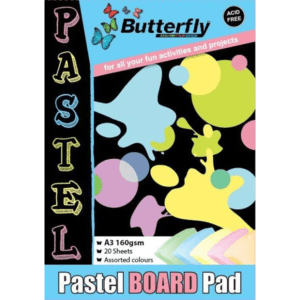 Butterfly Board Pad - A3 160gsm (20 pages) - Pastel (Assorted)