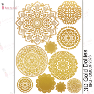 Dress My Craft Transfer Me Decoupage Waterslide A4 Sheet - 3D Gold Doilies