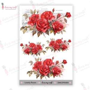 Dress My Craft Transfer Me Decoupage Waterslide Mini Sheet - Lovely Roses