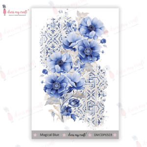 Dress My Craft Transfer Me Decoupage Waterslide Mini Sheet - Magical Blue