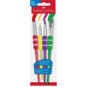 Faber-Castell Soft Touch Paint Brush Set of 4 - Classic - Sizes: 2, 6, 10, 12