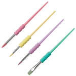 Faber-Castell Soft Touch Paint Brush Set of 4 - Pastel - Sizes: 4, 8, 10, 12.