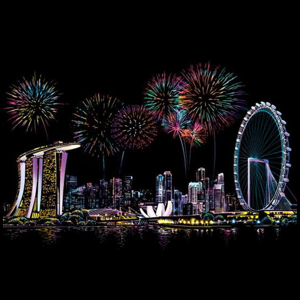ScratchArt - Singapore Fireworks - Craft Buddies