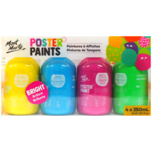 MM Poster Paint 250ml 4pc - Bright