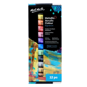 MM Signature Metallic Acrylic Paint Set 12x36ml