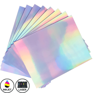 PET Self-adhesive Waterproof Printable Vinyl A4 (5 sheets) Inkjet & Laser - Holographic