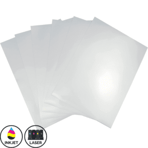 PET Self-adhesive Waterproof Printable Vinyl A4 (5 sheets) Inkjet & Laser - Pearl White