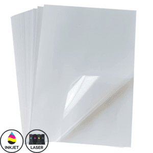 PET Self-adhesive Waterproof Printable Vinyl A4 (10 sheets) Inkjet & Laser - Transparent