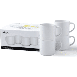 Cricut Stack Ceramic Mug Blanks (295ml 4 mugs) White
