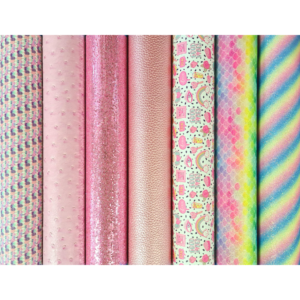 Faux Leather - A4 Bundle (7 Sheets) - Pink Popsicle
