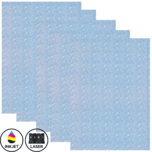 PET Self-adhesive Waterproof Printable Vinyl A4 (5 sheets) Inkjet & Laser - Stars
